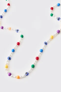 Collier Multi-Perles Œil Porte-Bonheur