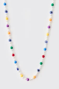 Collier Multi-Perles Œil Porte-Bonheur