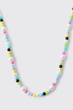 boohooMAN Collier Multi-Rangs Perles et Perles<Homme Bijoux Et Montres