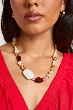 boohoo Collier Orné De Pierres En Résine< Colliers