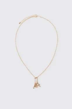 Collier Pendentif Avec Breloques Dorées
