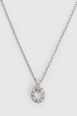 Collier Pendentif Chaîne Maillons Cristaux
