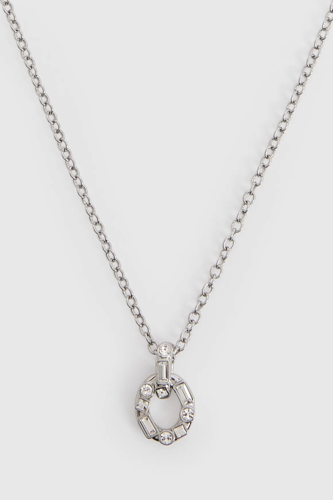 Collier Pendentif Chaîne Maillons Cristaux