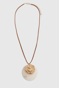boohoo Collier À Pendentif Coquillage Avec Cordon< Colliers