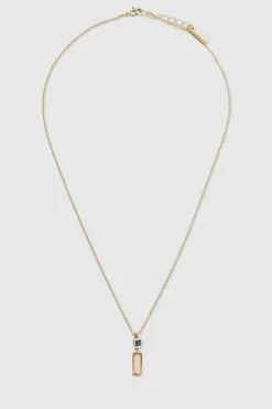 KarenMillen Collier Pendentif Cristal Taille Baguette< Colliers