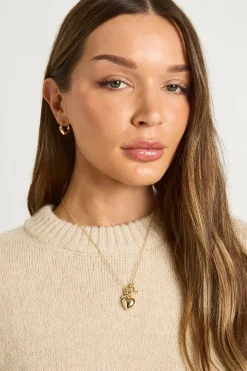 boohoo Collier pendentif cœur T-Bar< Colliers