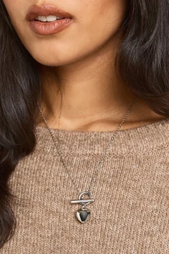 Collier pendentif cœur T-Bar