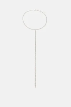 Collier Pendentif Diamanté Plaqué Argent