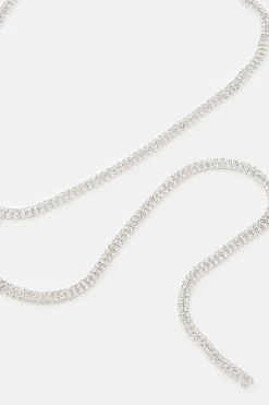 Collier Pendentif Diamanté Plaqué Argent