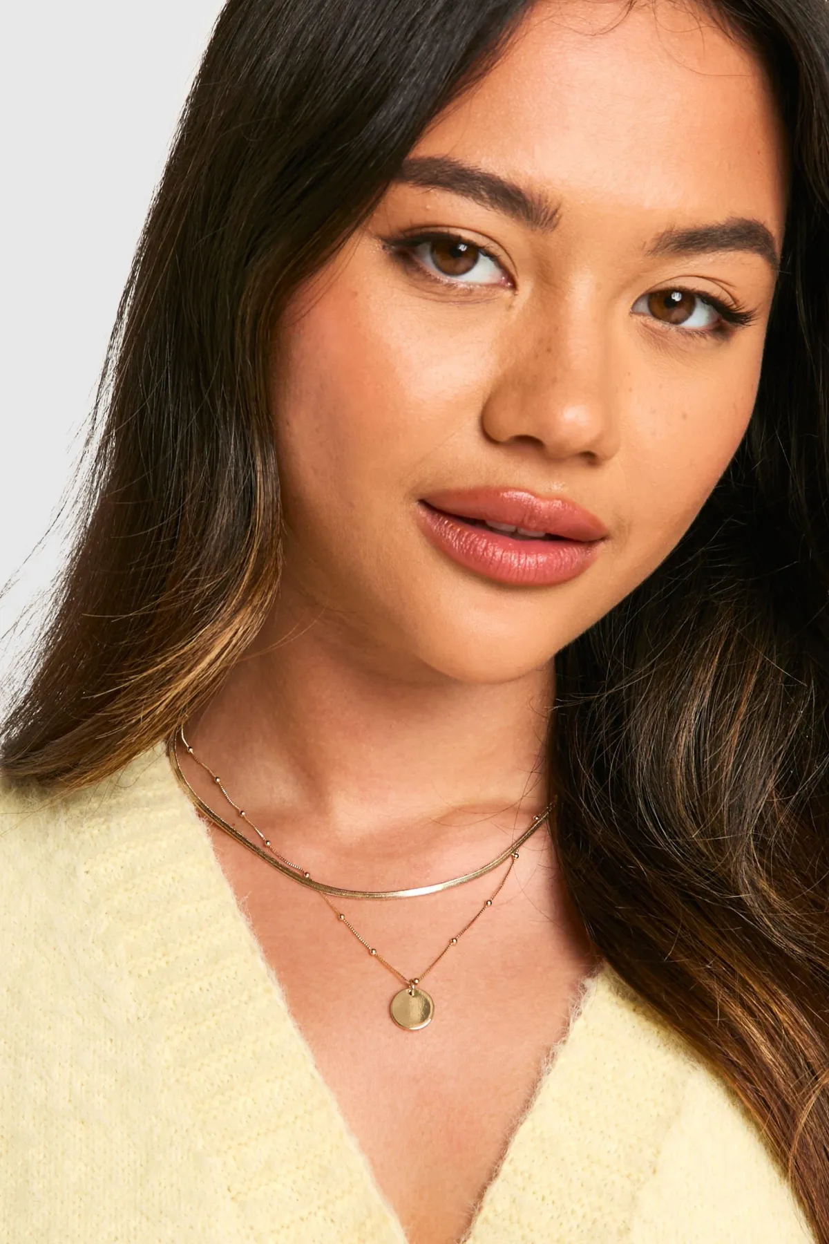 boohoo Collier Pendentif Délicat En Or À Chaînes Superposées< Colliers