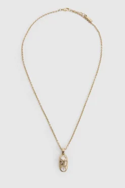 KarenMillen Collier Pendentif Galet De Cristal< Colliers