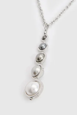 KarenMillen Collier Pendentif À Logo Et Perles< Colliers