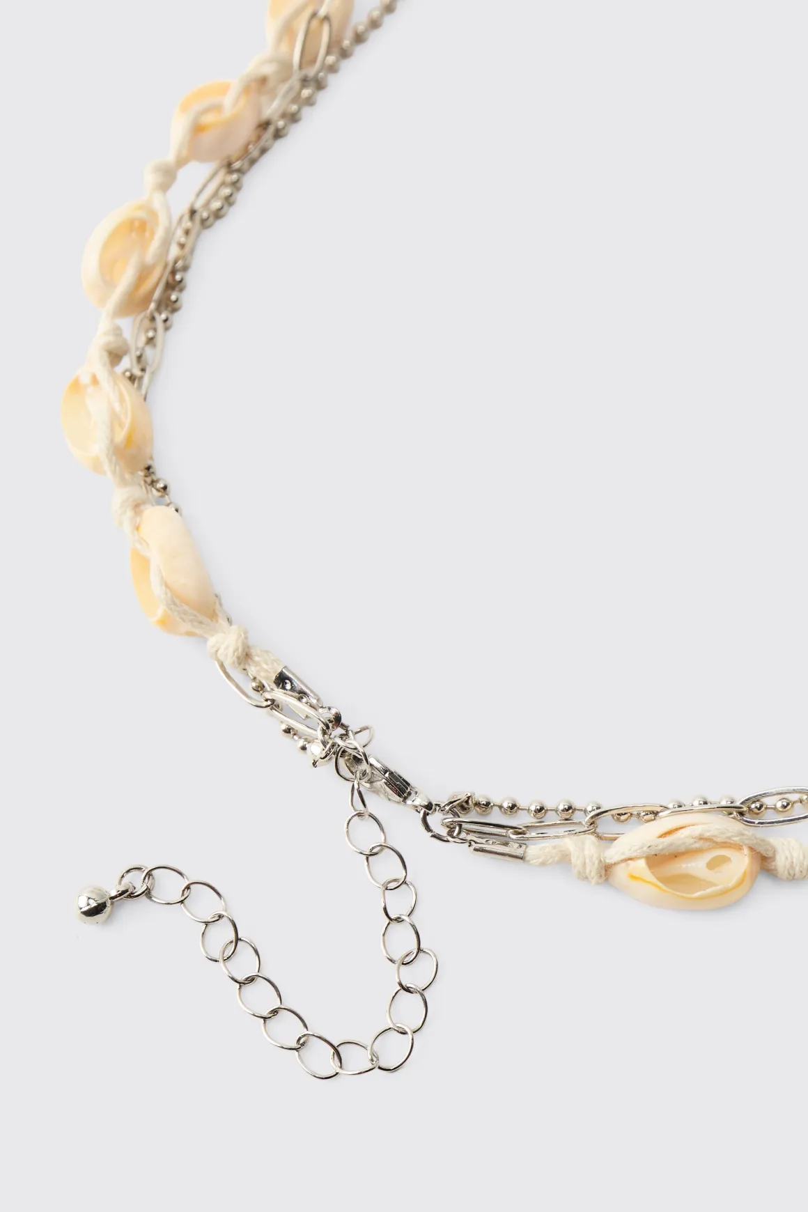 Collier Pendentif Multicouches Coquillage Et Chaîne