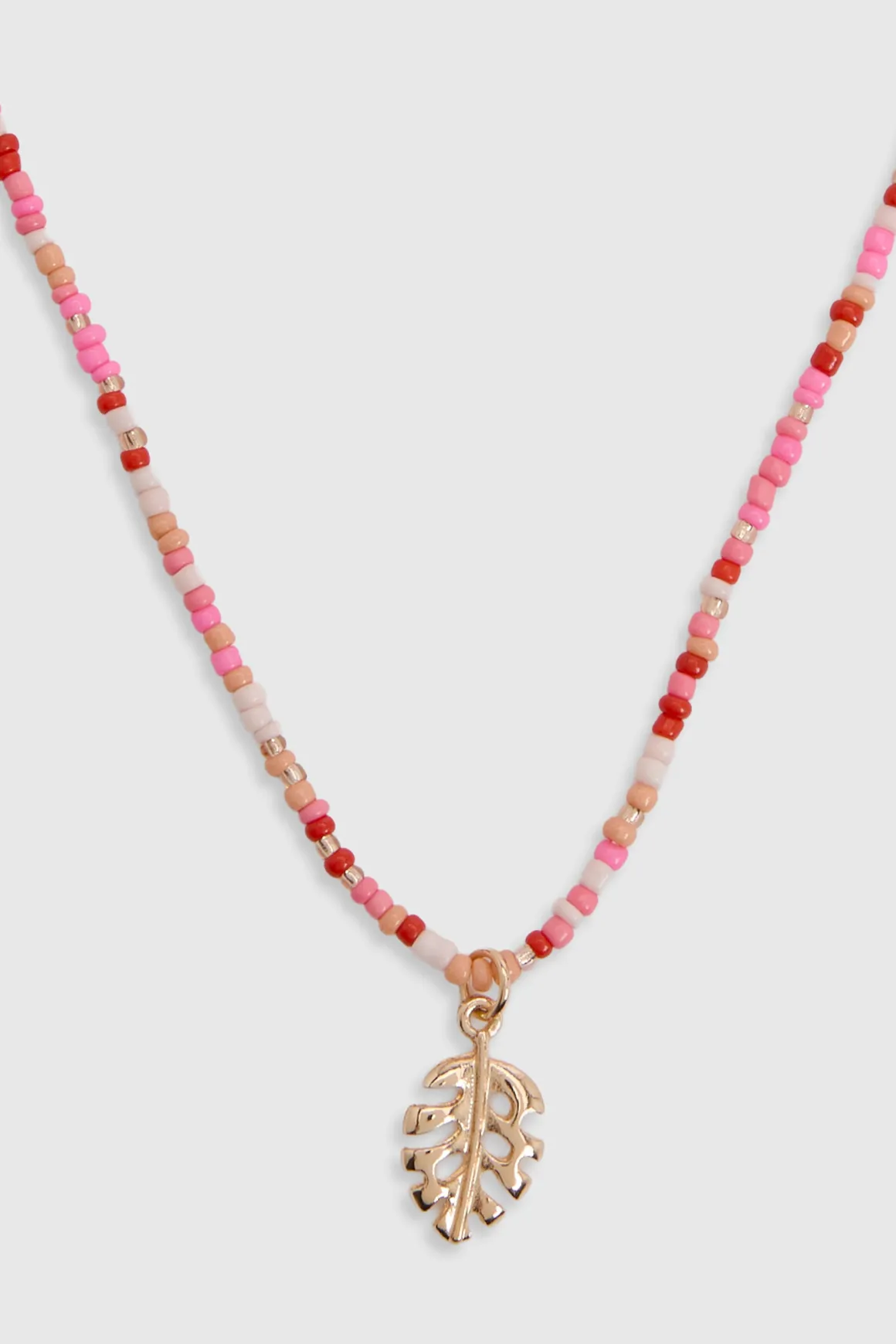Collier Pendentif À Perles Roses