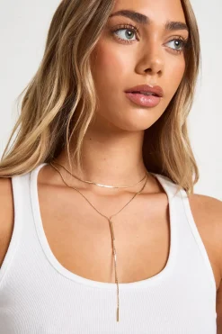 Collier à pendentif plongeant en or