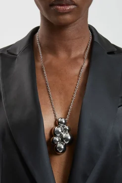 Collier Pendentif Sphères Sculpturales