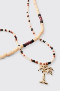 Collier À Perles Avec Palmier