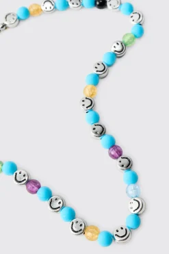 Collier à perles bleues