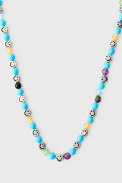 Collier à perles bleues