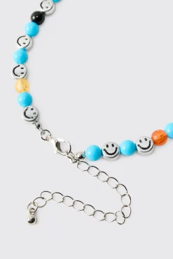Collier à perles bleues