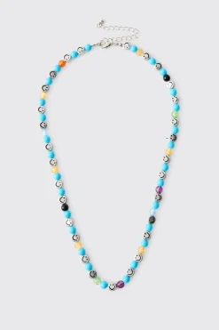 Collier à perles bleues