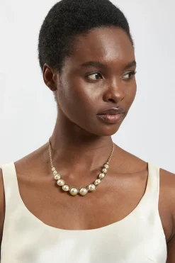 KarenMillen Collier À Perles Logo< Colliers