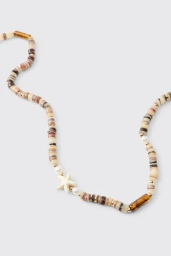boohooMAN Collier Perlé Étoile De Mer<Homme Bijoux Et Montres