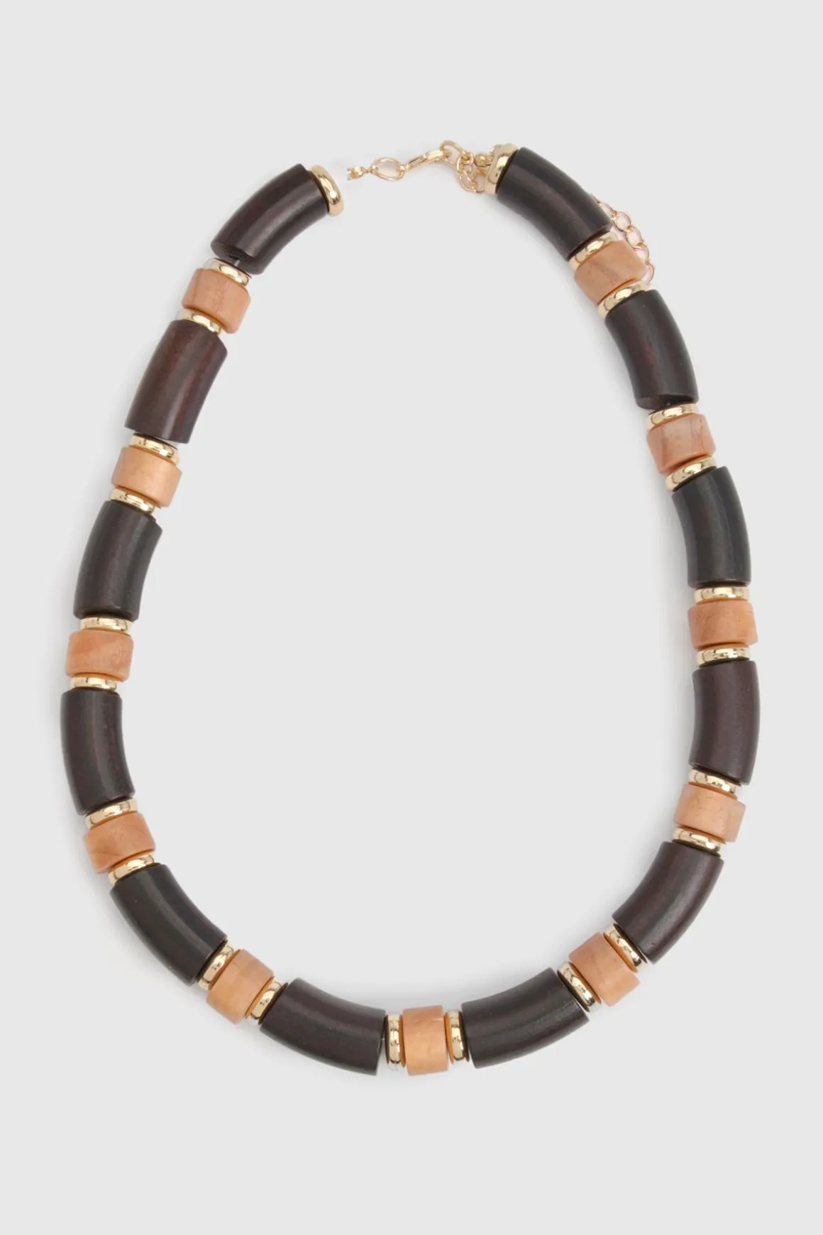 Collier Plastron À Perles En Bois