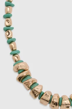 Collier Plastron À Perles Turquoise