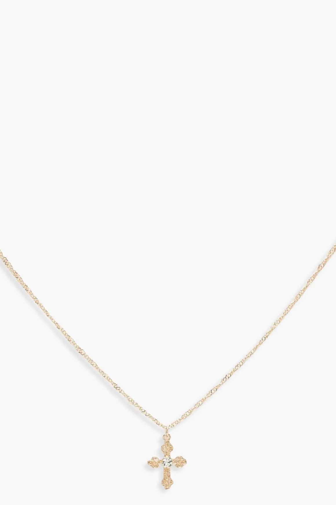 Collier ras-du-cou délicat avec croix