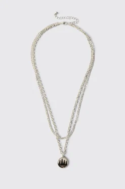 Collier Superposé Avec Pendentif Arbre