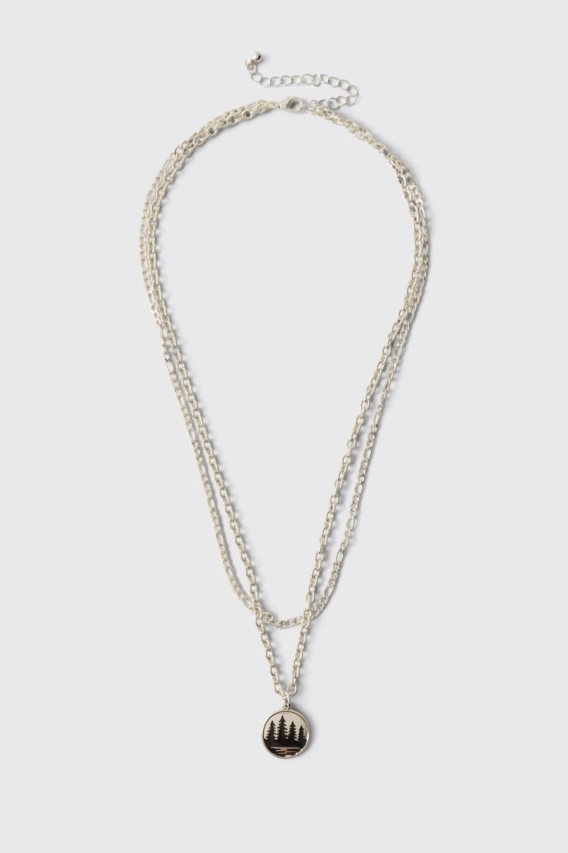 Collier Superposé Avec Pendentif Arbre