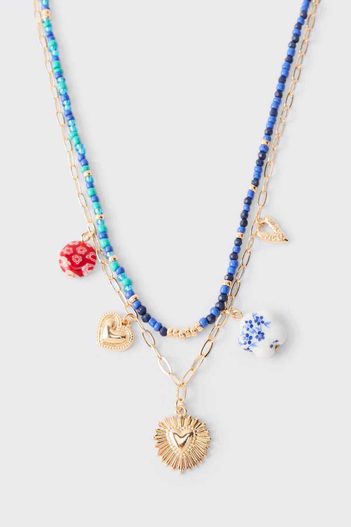 boohooMAN Collier Superposé À Breloques<Homme Bijoux Et Montres
