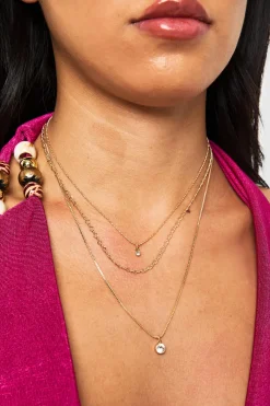 boohoo Collier superposé Diamante< Colliers