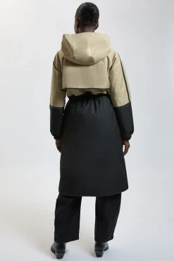 Colourblock Padded Hood Coat