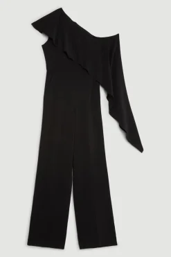Combinaison ajustée en viscose stretch compacte avec détail drapé