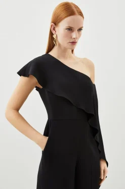 Combinaison ajustée en viscose stretch compacte avec détail drapé