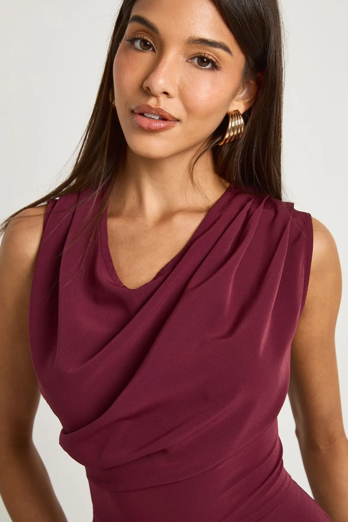 Combinaison asymétrique tissée à jambes larges