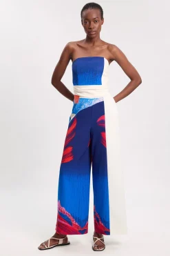 Combinaison Bandeau Ajustée Souple À Blocs De Couleur Petite