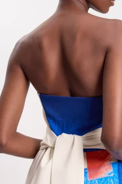 Combinaison Bandeau Ajustée Souple À Blocs De Couleur Petite