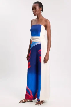 Combinaison Bandeau Ajustée Souple À Blocs De Couleur Petite