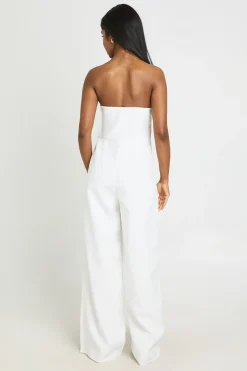 boohoo Combinaison Bandeau Bustier Ajustée À Jambes Larges<Femme Tailleurs|Combinaisons Et Combishorts