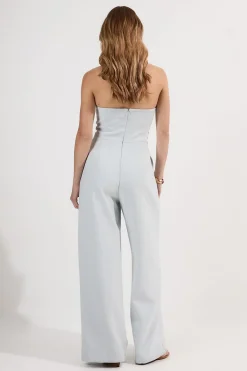 KarenMillen Combinaison bandeau compacte et extensible à jambes larges ajustées<Femme Tailleurs|Combinaisons Et Combishorts