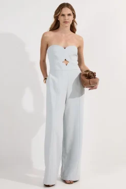 KarenMillen Combinaison bandeau compacte et extensible à jambes larges ajustées<Femme Tailleurs|Combinaisons Et Combishorts