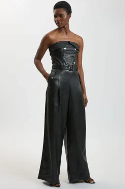 KarenMillen Combinaison Bandeau Trench En Synthétiquecuir<Femme Combinaisons Et Combishorts