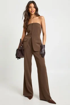 Combinaison Bustier Jambes Larges Ajustée
