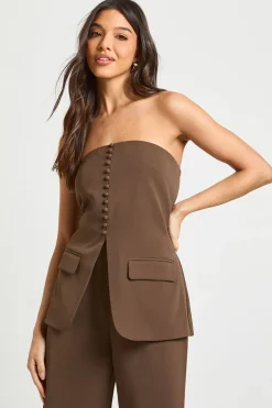 Combinaison Bustier Jambes Larges Ajustée