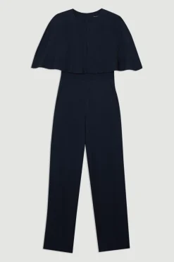 Combinaison cape dramatique en lin sur mesure haut de gamme