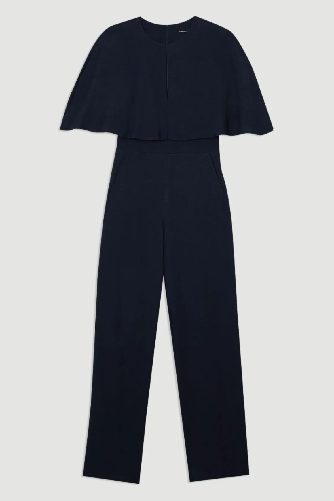 Combinaison cape dramatique en lin sur mesure haut de gamme
