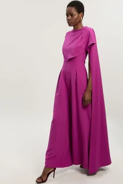 KarenMillen Combinaison Cape Drapée Tailleur à Jambes Larges<Femme Tailleurs|Combinaisons Et Combishorts